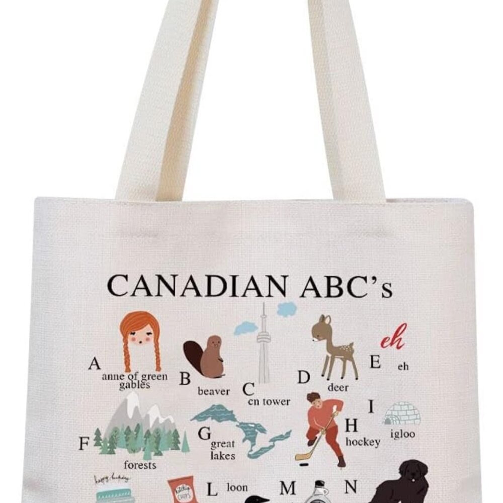Canadian Alphabet Tote Bag Feminine Compact Casual Water-Resistant Polyester